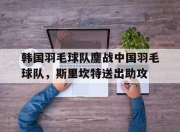 九游游戏-韩国羽毛球队鏖战中国羽毛球队，斯里坎特送出助攻的简单介绍